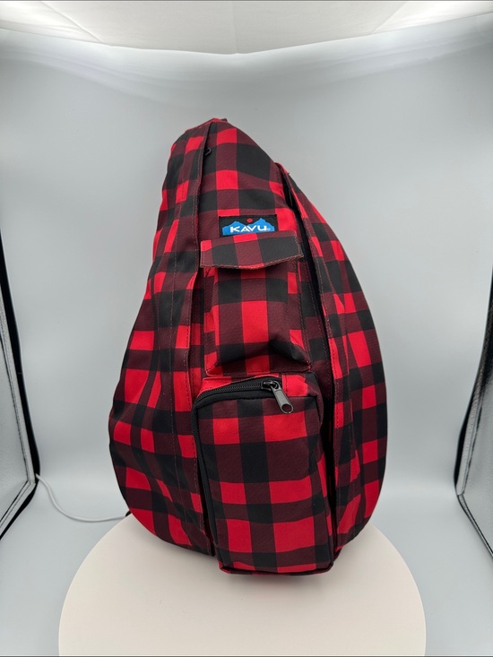 Kavu Other - Kavu Red and Black Buffalo Plaid Rope Sling Bag BNWOT